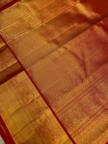 Pure Zari Handloom Kanjeevaram Silk Mark Certified Saree