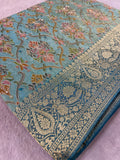Premium Banarasi Crepe Silk Saree With Appliqué Work - 902823