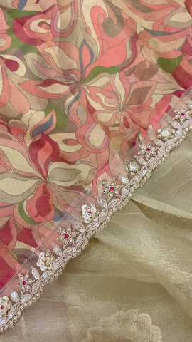 Designer Fancy Saree With Work