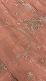 Premium Organza Saree (peach)
