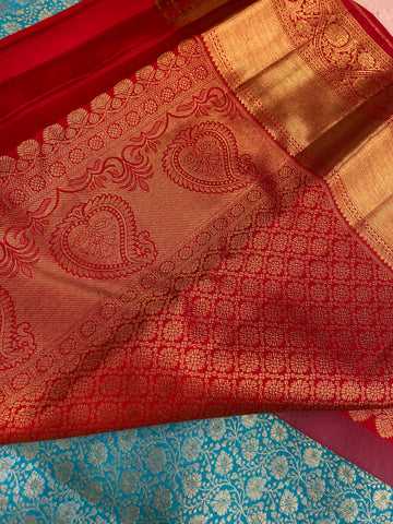 Pure 1G zari handloom Kanjeevaram silk mark certified saree