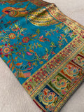 Premium Banarasi Crepe Kalamkari Saree