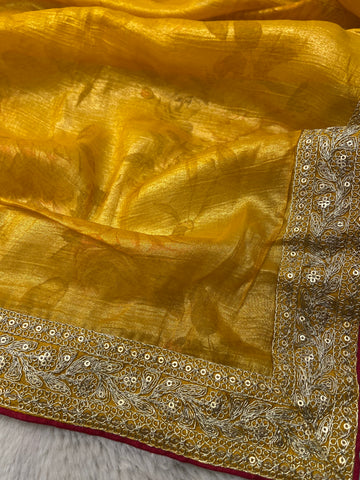 Premium Crush Organza Saree