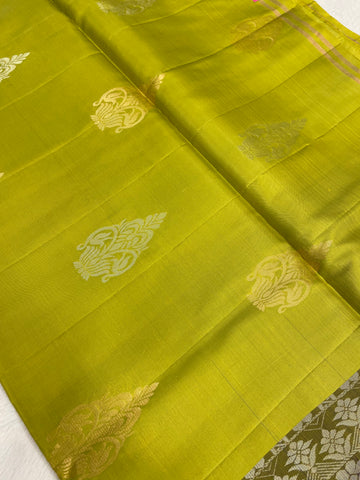 Half Mix Kanjeevaram Soft Silk Saree