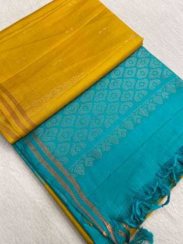 Half Mix Kanjeevaram Soft Silk Saree