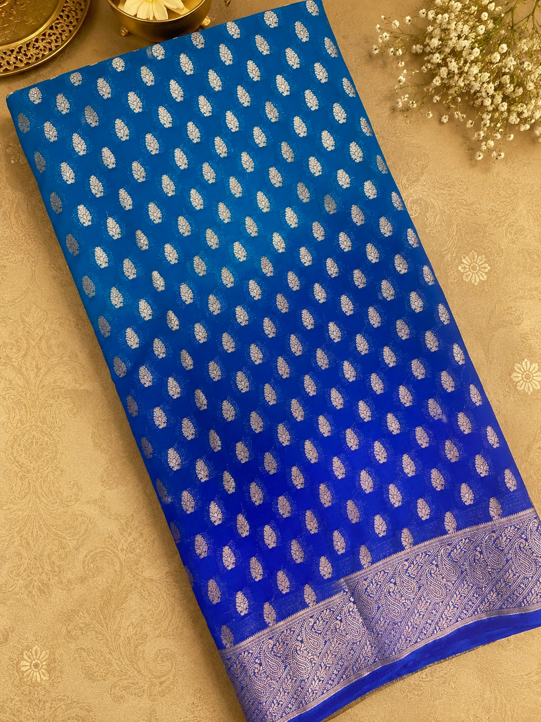 Premium Khaddi Georgette Saree Dual Tone