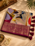 Premium Crepe designer Banarasi Silk Saree