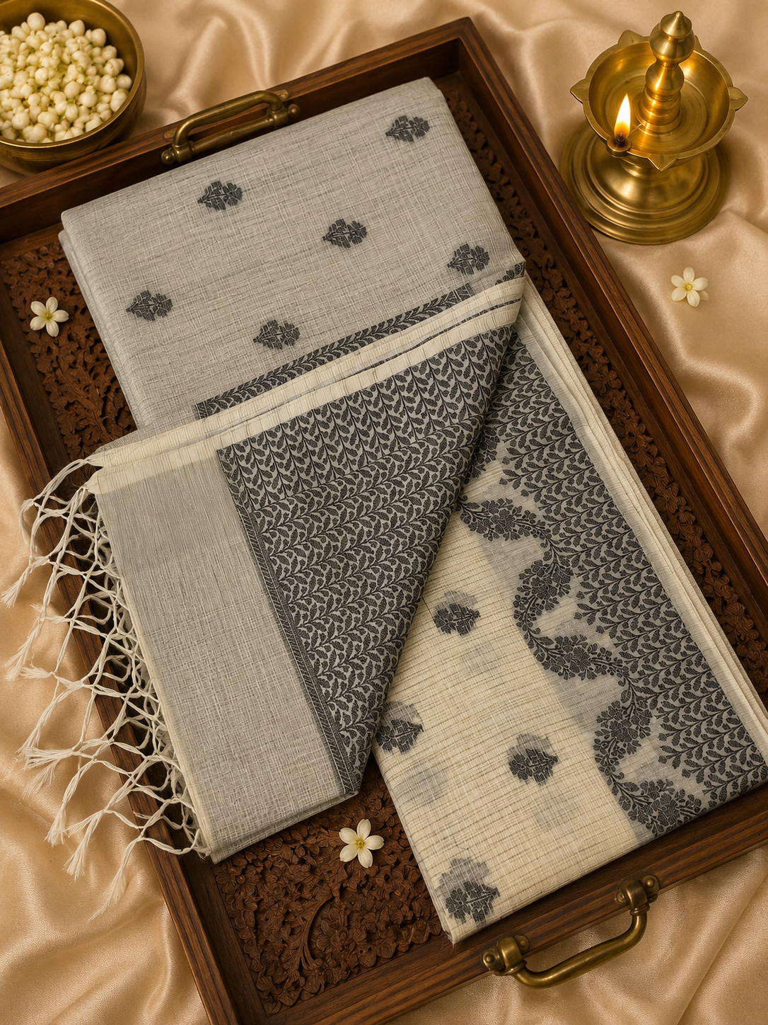 Premium Super Net Linen Saree