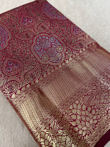Premium Bridal Semi Kanchipuram Silk Saree