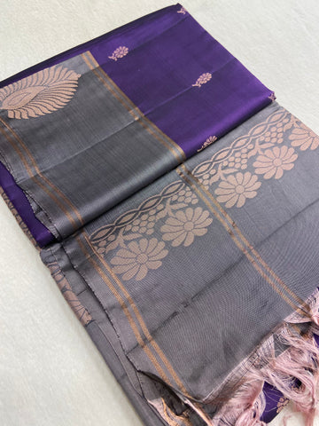 Half Mix Kanjeevaram Soft Silk Saree