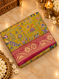Premium Banarasi Crepe silk Saree With Appliqué Work -902830