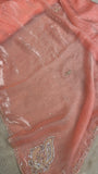 Premium Fendicrush Saree- Peach
