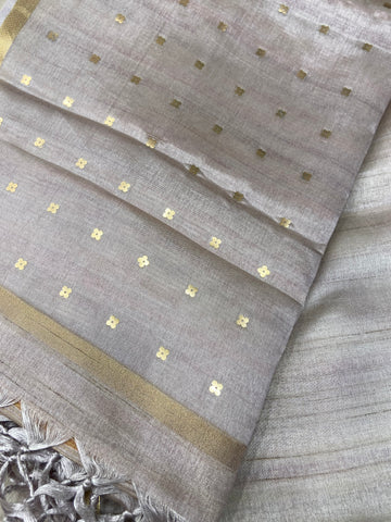 Premium Tassar With Sequins Work