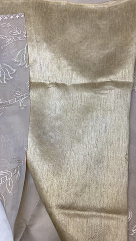 Pure organza saree with embroidery work