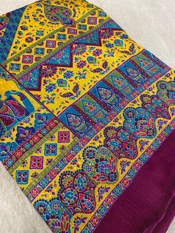 Premium Pashmina Silk Saree