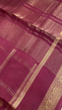 Pure Mix Crepe Mysore Silk Saree (Wine)