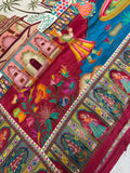 Premium Banarasi Crepe Kalamkari Saree