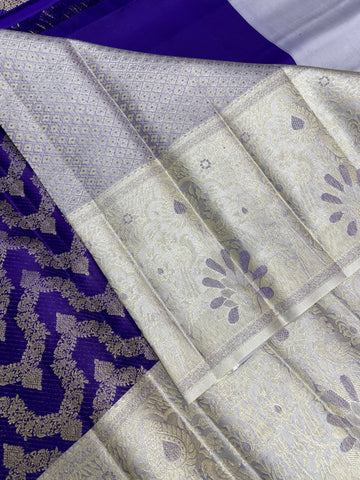 Pure Zari Handloom Kanjeevaram Silk Mark Certified Saree