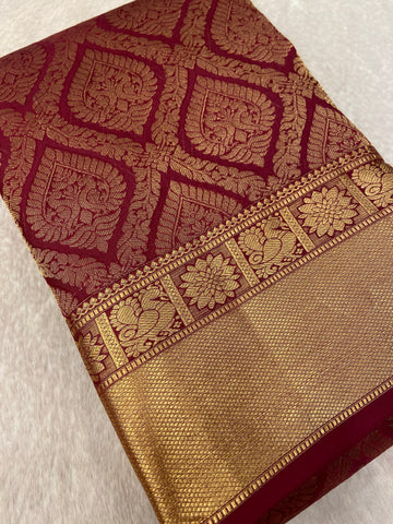 Pure Handloom Kanjeevaram Silk Mark Certified Saree