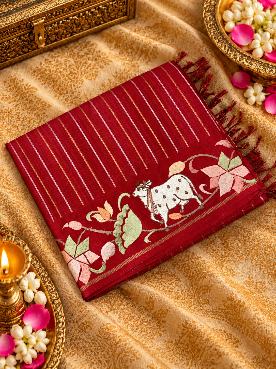 Pure Tassar Saree With Embroidery - 901997
