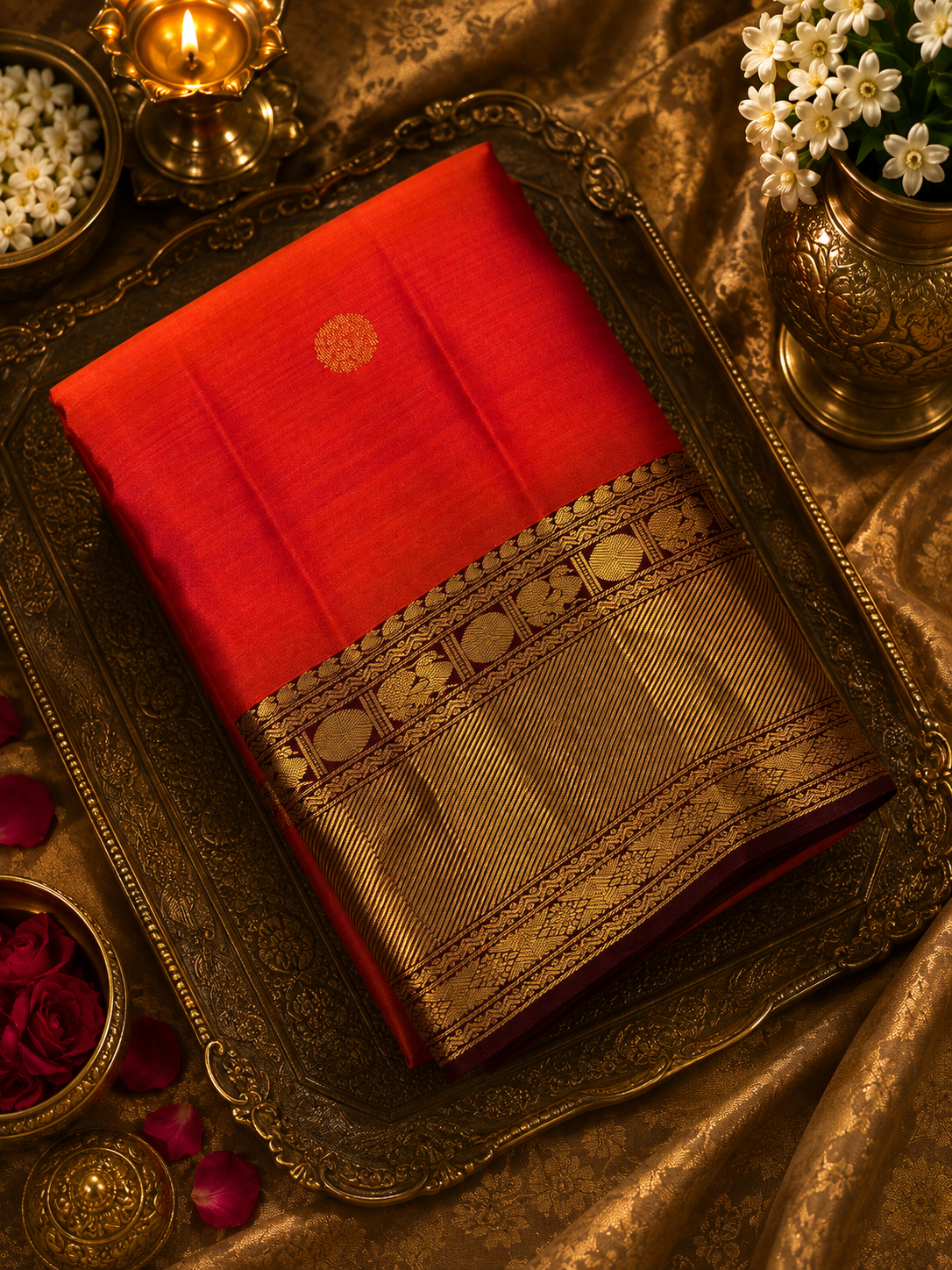 Pure Kanjeevaram Silk Saree- Silk mark certified