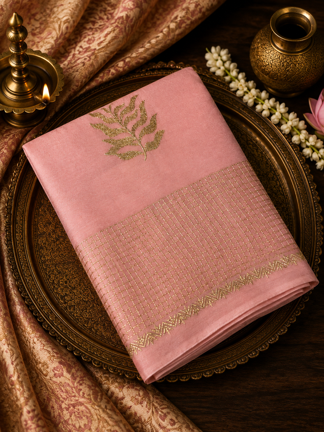 Russian Silk Saree With Embroidery