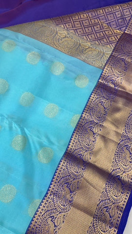 Half mix Kanjeevaram silk saree