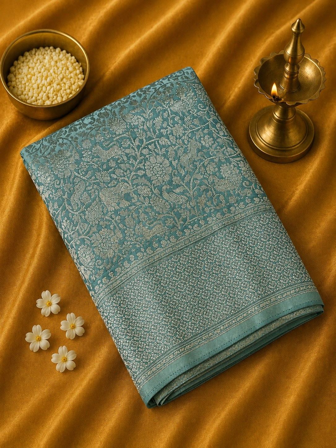 Premium Crush Georgette Saree
