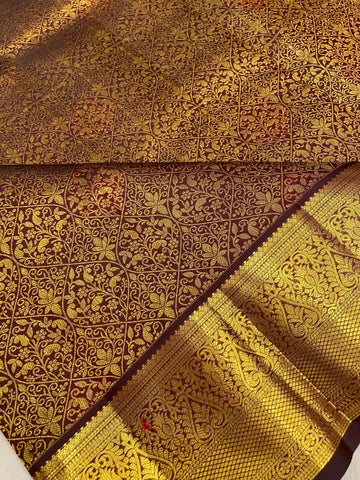 Pure Zari Handloom Kanjeevaram Silk Mark Certified Saree