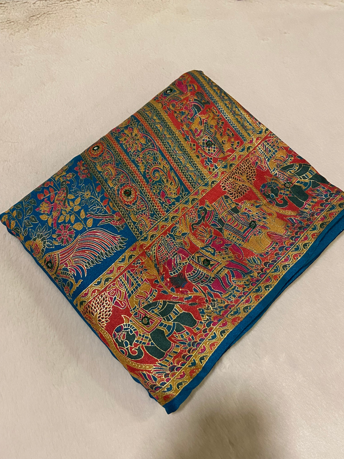Semi banarasi Kalamkari Saree