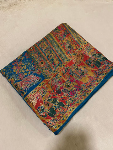 Semi banarasi Kalamkari Saree