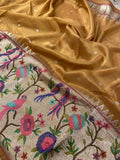 Premium Soft Tissue Organza Saree With Paithani Border
