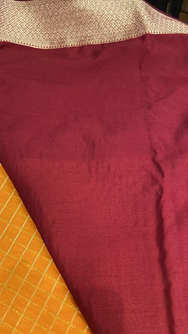 Half mix Crepe Semi Mysore Silk Saree