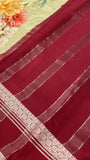 Pure Mix Printed Mysore Crepe Silk Saree