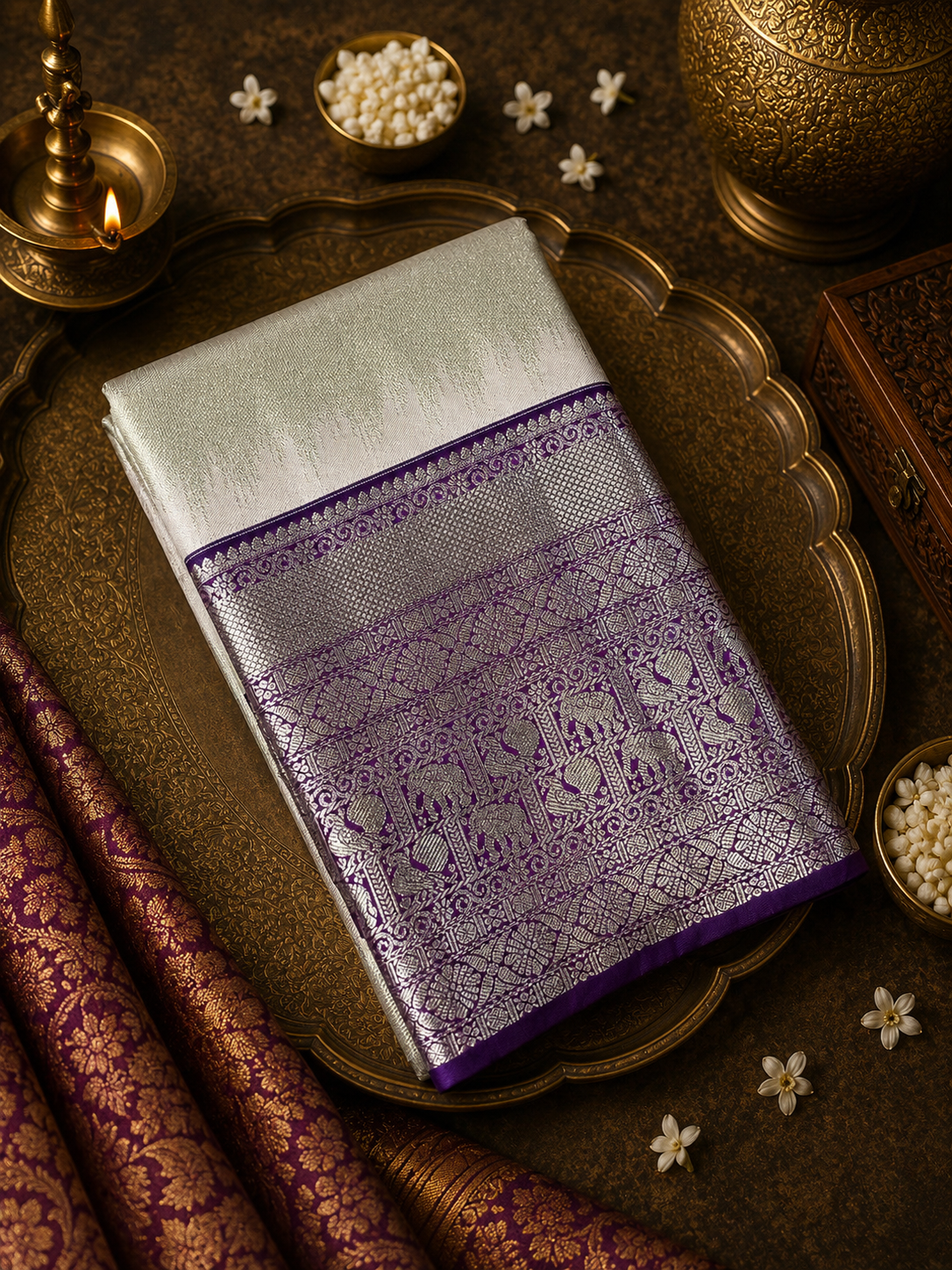 Premium Bridal Semi Kanchipuram Silk Saree