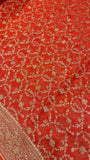 Pure crepe khaddi Banarasi saree- Silk mark certified- GS