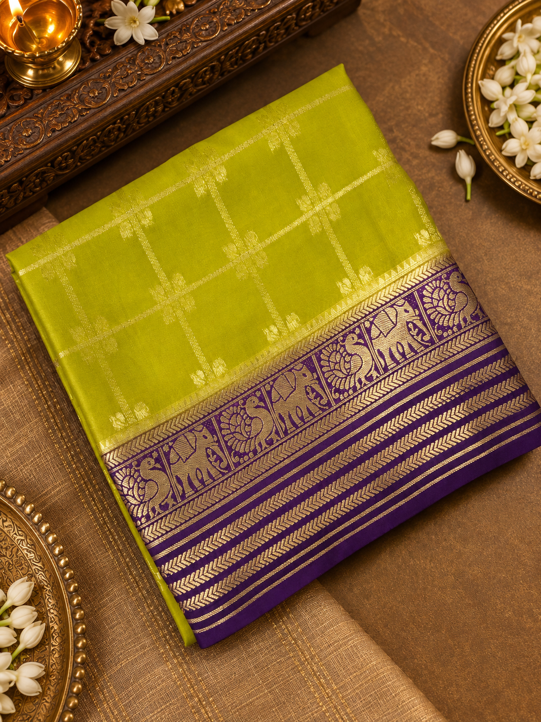 Pure Mix Mysore Crepe Silk Saree-902623