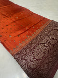 Pure mix crepe silk saree