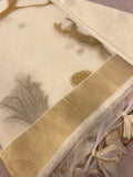 Pure Linen Cotton Saree