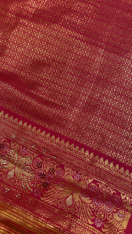 Tissue Bridal Semi Silk with Swarovski work