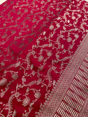 Pure Banarasi Crepe satin silk saree