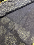 Linen cotton saree with mirror work- 902264