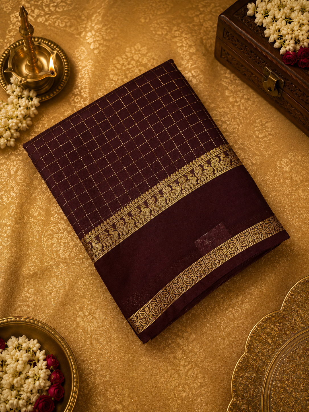 Premium Crepe Semi Mysore Silk Saree