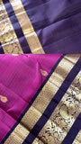 Pure 1G gold zari handloom Kanjeevaram Silk Saree- Silk mark certified- PS2396