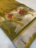 Premium Quality Tissue crepe silk in Paithani - 902691