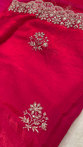 Chinnon Saree With Work