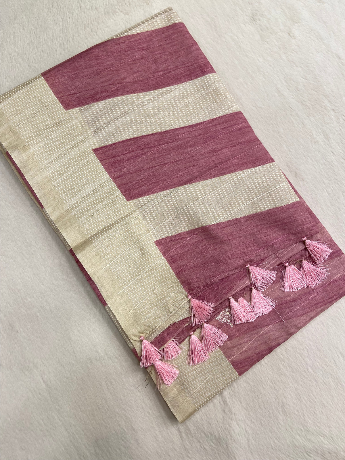 Premium Butter Silk Saree With Appliqué Zari