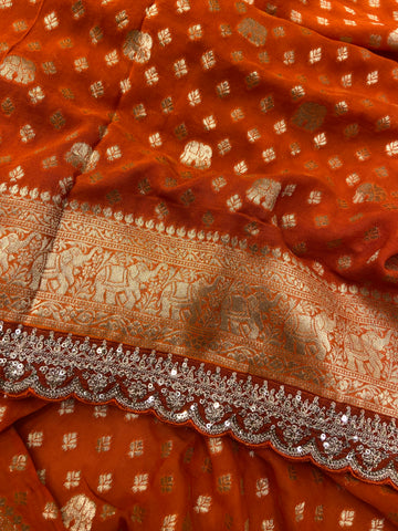 Pure Chinnon Saree