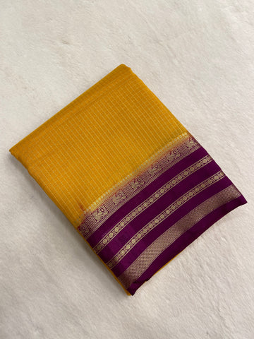 Premium Semi Crepe Mysore Silk Saree