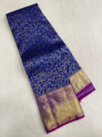 Pure 1G zari handloom Kanjeevaram silk mark certified saree